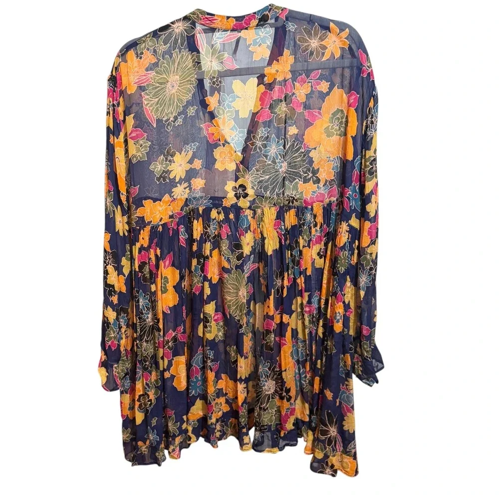 Free‎ People Everything and More Floral Tunic Dress Sz XS